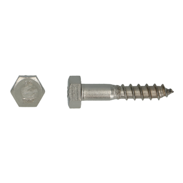 Houtdraadbout DIN 571 Ø6x35 A2