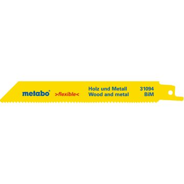 5 RECIPROZAAGBLADEN FLEXIBLE HOUT+METAAL 150X0,9MM