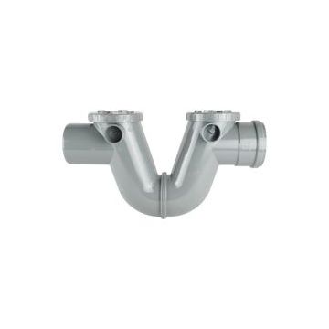 PVC S-SIFFON + 2 ONTSTOPPING 110MM