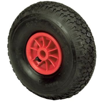 TIRE BLACK RIM RED