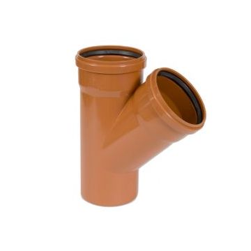 PVC RIOOL T-STUK 125MM 45° 