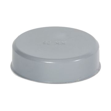 PVC KAP GRIJS VOOR SPIE-EIND 125MM