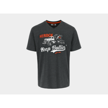 ROLLIN TEE-SHIRT MANCHES COURTES HEATHER GRIS FONCÉ S