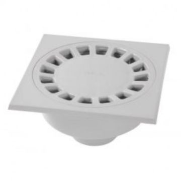 PVC KLOKROOSTER LICHTGRIJS 200X200MM