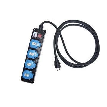 VERDEELBLOK - 4 STOPCONTACTEN - 3 M KABEL (10 PER OVERDOOS)