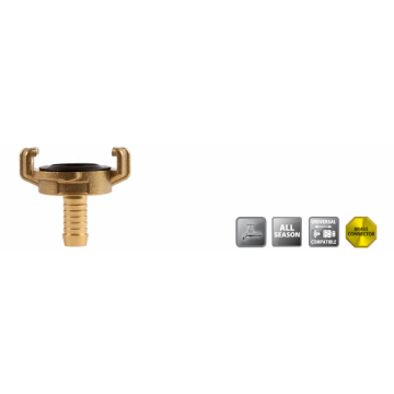 KLAUWKOPPELING 3/4"-19MM SLANG KORT MESSING