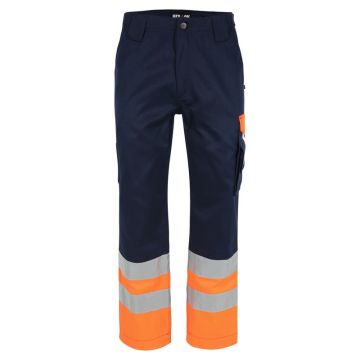 OLYMPUS HOGE ZICHTBAARHEID BROEK MARINE/ORANJE 38