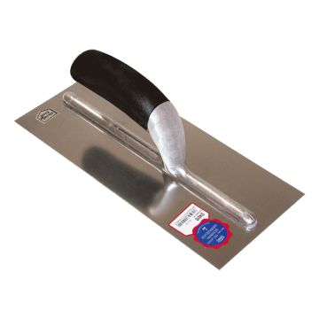 PLAKSPAAN 280 X 130 X 0,7 MM MET KUNSTOF HANDGREEP ZWART - INOX (10 PER OVERDOOS)