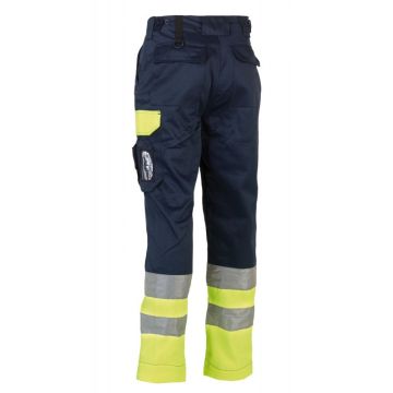 OLYMPUS HOGE ZICHTBAARHEID BROEK MARINE/GEEL 42