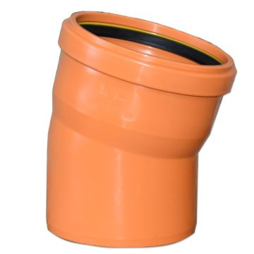 PP BOCHT BENOR ORANJE 160MM 15° 