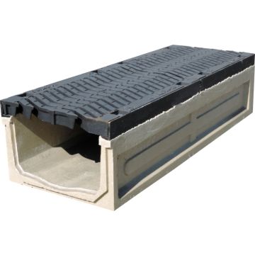 AFVOERGEUL KE150 + GIETIJZEREN DEKSEL40T - 100CM