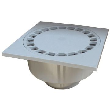 PVC KLOKROOSTER LICHTGRIJS 250X250MM