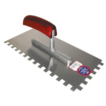 GETANDE SPAAN 280 X 130 / 4 X 4 MM / ZG16 MET HOUTEN HANDGREEP - STAAL (10 PER OVERDOOS)