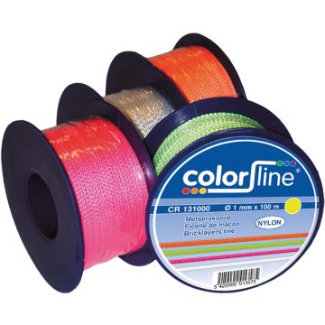 METSERSKOORD 1 MM X 50 M - NYLON - FLUO GEEL (5 PER OVERDOOS)
