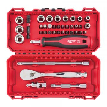 COFFRET CLES ET DOUILLES A CLIQUET 1/4" 38PC 4932498381