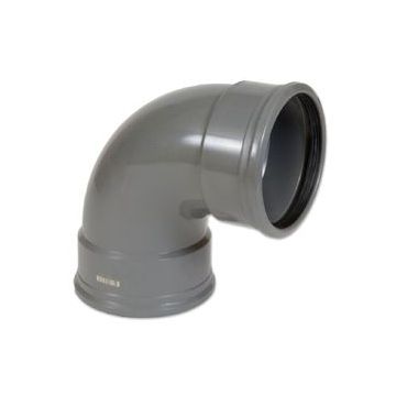 PVC BOCHT BENOR GRIJS 160MM 88°
