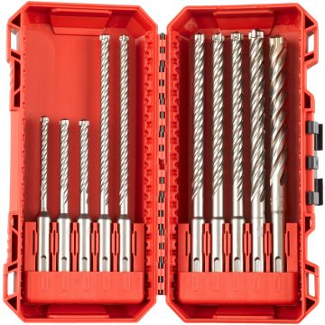SDS-PLUS BORENSET MX4 PACKOUT FRIENDLY BOX (5/6/6 X 115 & 6/6/8/8/8/10 X 165 & 10/12 X 160 MM)