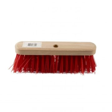 STRAATBEZEM LANGE RODE PVC. GELE BLOK 30CM
