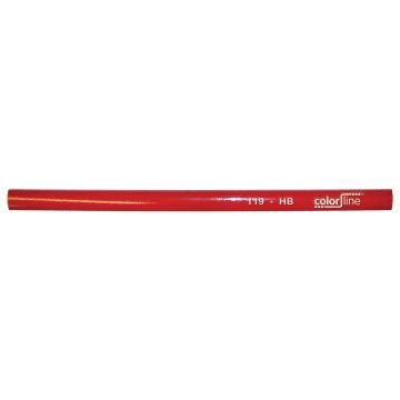 SCHRIJNWERKERSPOTLOOD "TYPE 119", OVALE VORM, ROOD GELAKT - 30 CM - PER 100 STUKS (2 PER OVERDOOS)