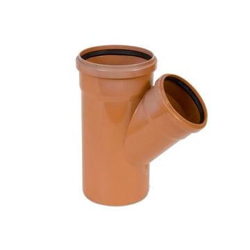 PVC RIOOL T-STUK 160/125MM 45° 2XMOF/SPIE