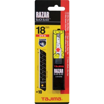 AFBREEKMESSEN 18 X 0,5 MM RAZAR BLACK BLADE - PER 10 ST (10 PER OVERDOOS)