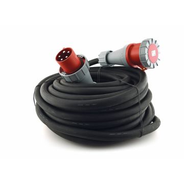 NEOPREEN VERLENGKABEL EN 60309 - 25M - 400V-64A - 3P+N+A (2 PER OVERDOOS)