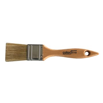 VERFBORSTEL PLAT 2 1/2" PRO, WIT VARKENSHAAR  (12 PER OVERDOOS)