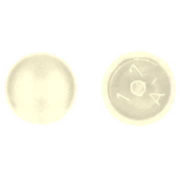 AFDEKKAPJE MET PIN CRÈME WIT R9001/100ST