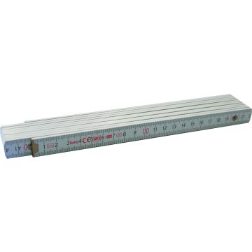 PLOOIMETER HOUT PRO 2 M X 16 MM GEEL/WIT - TYPE 250 PLUS (10 PER OVERDOOS)