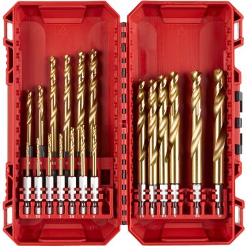 SHOCKWAVE RED HEX SET PACKOUT FRIENDLY BOX METAALBOREN HSS-G (2/2,5/2X3/3,5/2X4/4,5/5/5,5/6/6,5/7/7,5/8/8,5/9/9,5/10)