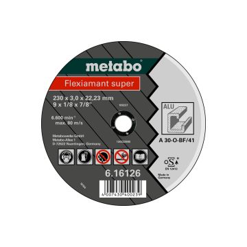 DOORSLIJPSCHIJF FLEXIAMANT SUPER Ø 230X3,0X22,23MM VOOR ALUMINIUM
