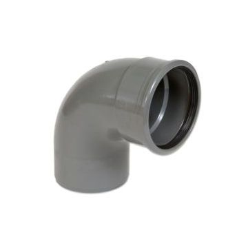 PVC BOCHT BENOR GRIJS 160MM 88°