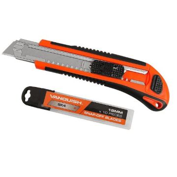 VANQUISH CUTTERMES QUCK 18MM + 10 BLADEN