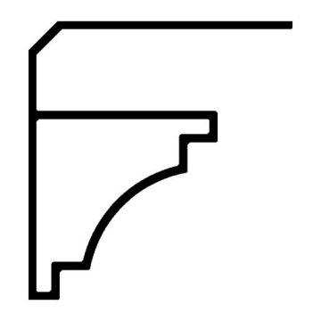 P155 SIERLIJSTPROFIEL 35X37MM VERKEERSWIT (003)