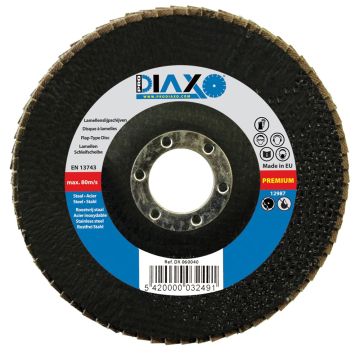 LAMELLENSCHIJF KONISCH Ø 125 MM ZK40 ZIRCONIA - PREMIUM CONSTRUCTION  (10 PER OVERDOOS)