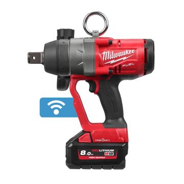 M18 FUEL™ SLAGMOERSLEUTEL 1″ HIGH TRQ ONE-KEY™ MET FRICTIERING, 2 X 8,0 AH M18 ONEFHIWF1-802X