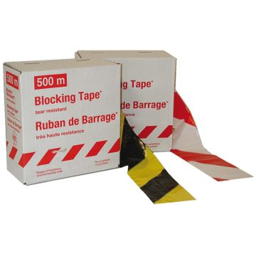 SIGNALISATIELINT SUPER 500 M X 80 MM WIT/ROOD (5 PER OVERDOOS)