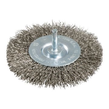 RONDE BORSTEL Ø 100MM IN RVS MET 6MM SCHACHT
