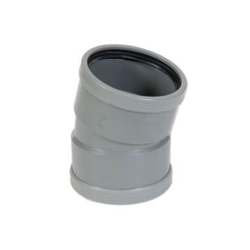 PVC BOCHT BENOR GRIJS MOF/MOF 110MM 15°