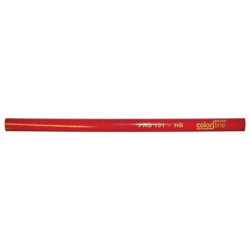 SCHRIJNWERKERSPOTLOOD "PRO 101", OVALE VORM, ROOD GELAKT - 30 CM - PER STUK (2 PER OVERDOOS)