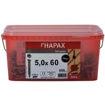 HAPAX hardhoutschr. 5x60 A2 (set)/emmer
