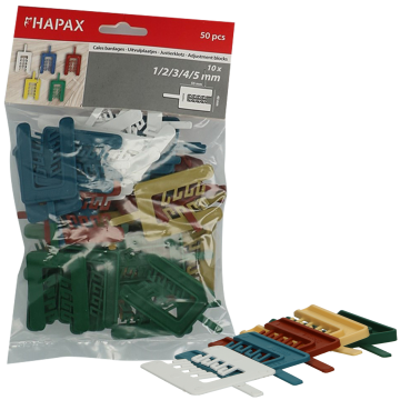 HAPAX UITVULPLAATJES Ø1-2-3-4-5MM/50ST