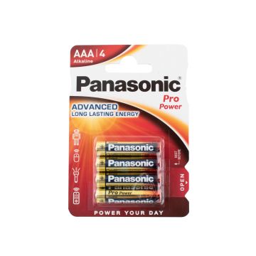 BATTERIJ PANASONIC "PRO POWER"- TYPE AAA (12 PER OVERDOOS)