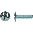 PLATBOLKOPSCHROEF DUBBEL GLEUF M6X10 ZN