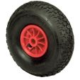 TIRE BLACK RIM RED