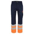 OLYMPUS HOGE ZICHTBAARHEID BROEK MARINE/ORANJE 38