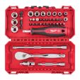COFFRET CLES ET DOUILLES A CLIQUET 1/4" 38PC 4932498381