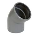 PVC BOCHT BENOR GRIJS 110MM 45°