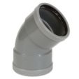 PVC BOCHT BENOR GRIJS 125MM 45°