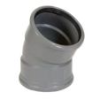 PVC BOCHT BENOR GRIJS 125MM 30°